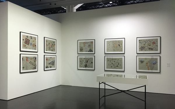 Blick in die Ausstellung »Nanni Balestrini. Wer das hir liest braucht sich vor nichts mehr zu fürchten«