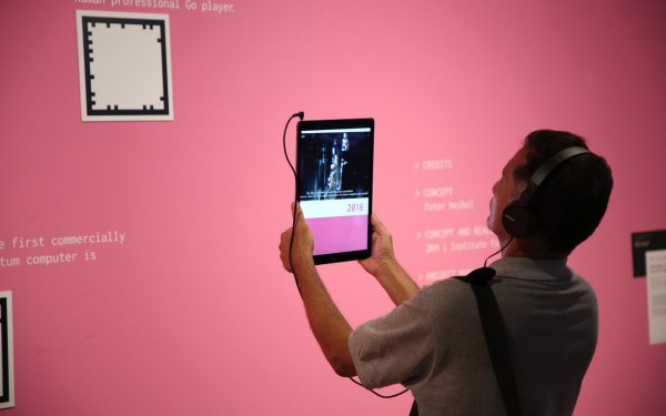 Blick in die Ausstellung »Open Codes. Digital Culture Techniques«, Mumbai.