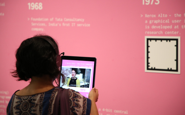 Blick in die Ausstellung »Open Codes. Digital Culture Techniques«, Mumbai.