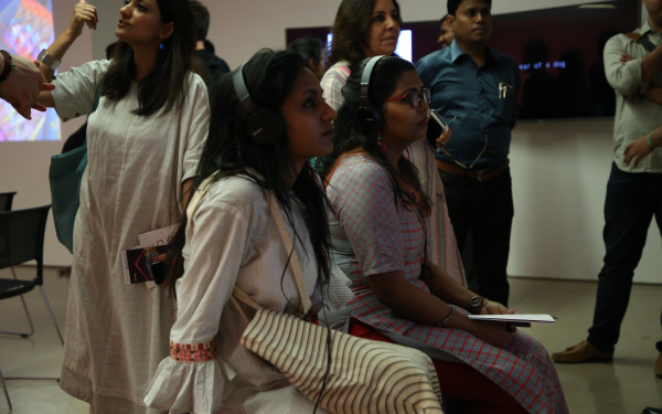 Blick in die Ausstellung »Open Codes. Digital Culture Techniques«, Mumbai.