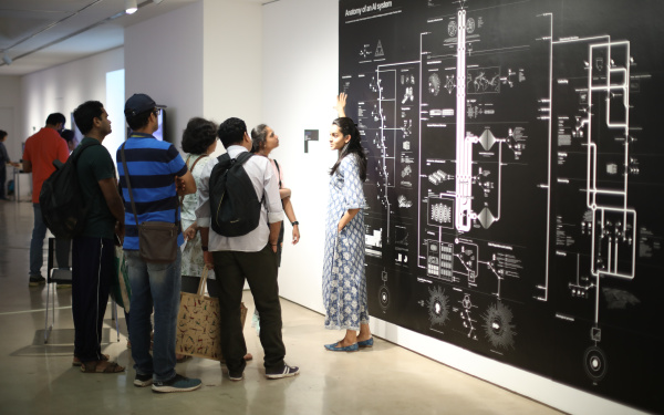Blick in die Ausstellung »Open Codes. The Art of Coding«