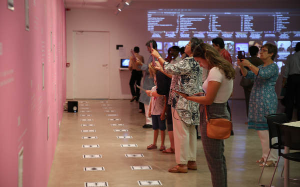 Blick in die Ausstellung »Open Codes. Digital Culture Techniques«, Mumbai. 