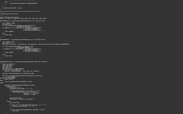 Ein schwarzer Screen mit Codes 