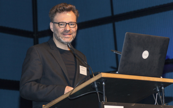 Martin Kunz bei seinem Vortrag im Rahmen des Frei Otto Symposiums 