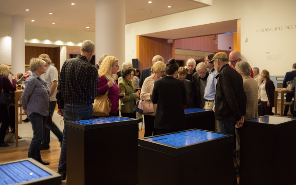 Impressionen der Ausstellung »Open Codes« in der Landesvertretung BW in Berlin.