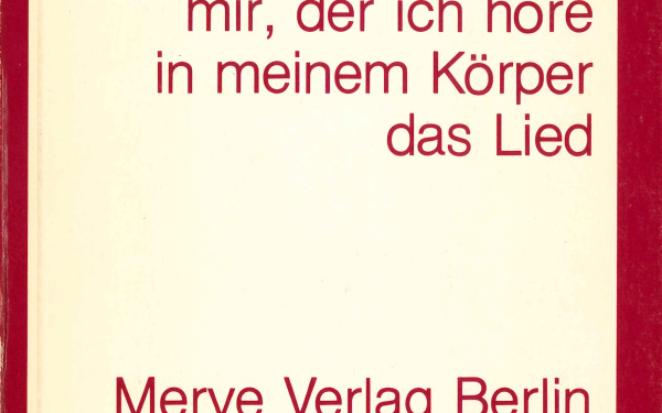 Roland barthes: Was singt mir, der ich höre meinem Körper das Lied, Berlin 1979.