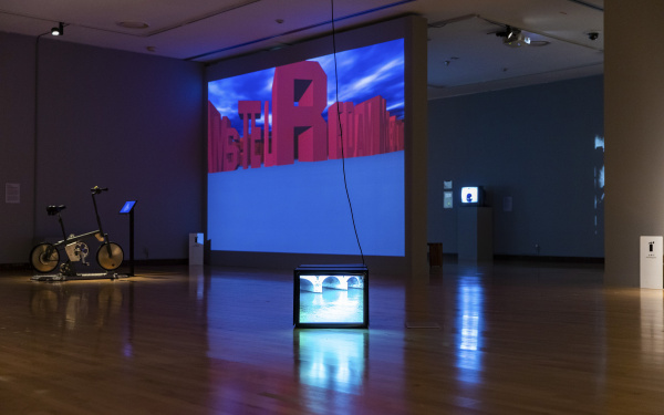Blick in die Ausstellung »Writing the History of the Future. Signature Works of the Singular ZKM Media Art Collection«, 17. Dezember, 2021 - 3. April, 2022, Gwangju Museum of Art