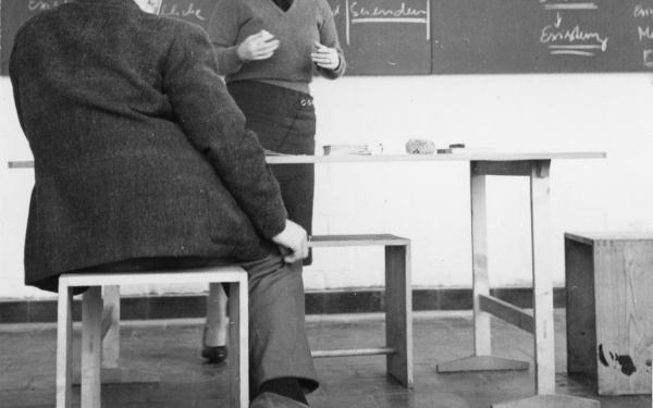 Seminar von Elisabeth Walther, HfG Ulm, Januar 1957