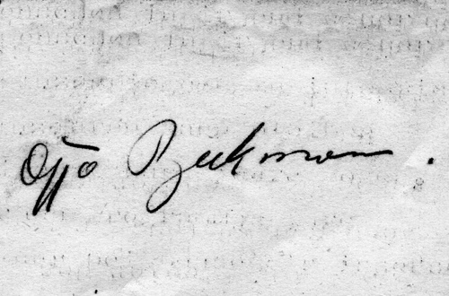 Unterschrift von Otto Beckmann