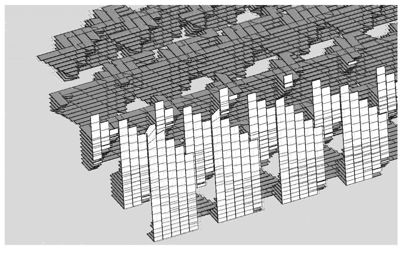 Graphical representation of generated grey and white areas