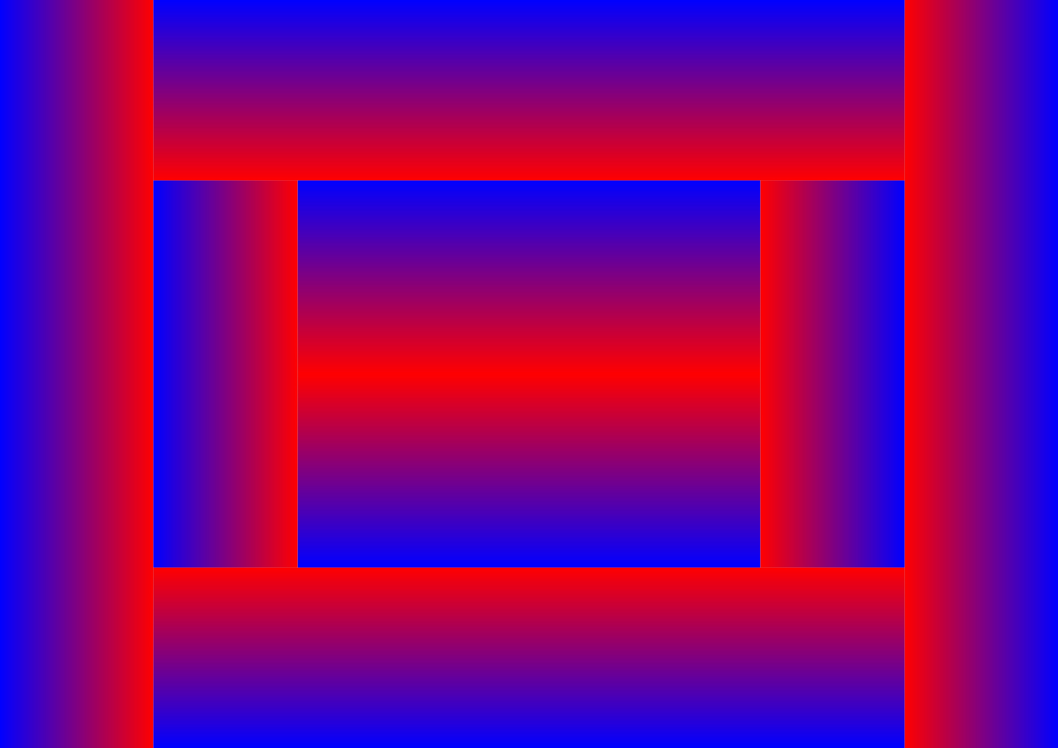 You can see rectangles of different sizes with color gradients between red and blue.