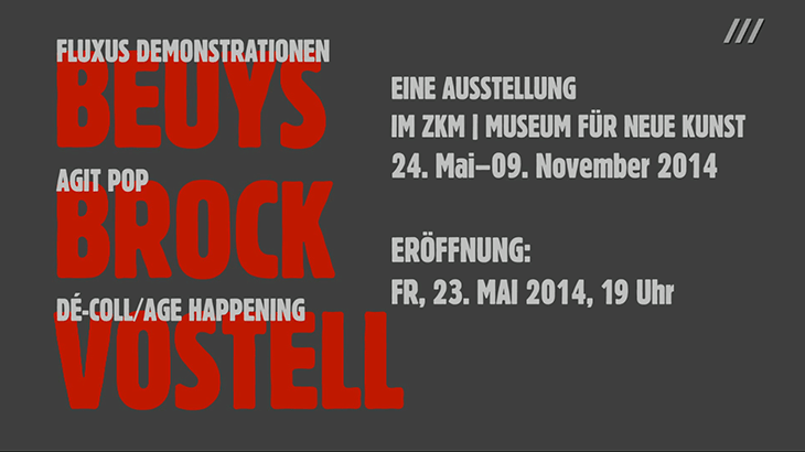 Plakat zur Ausstellung Beuys Brock Vostell