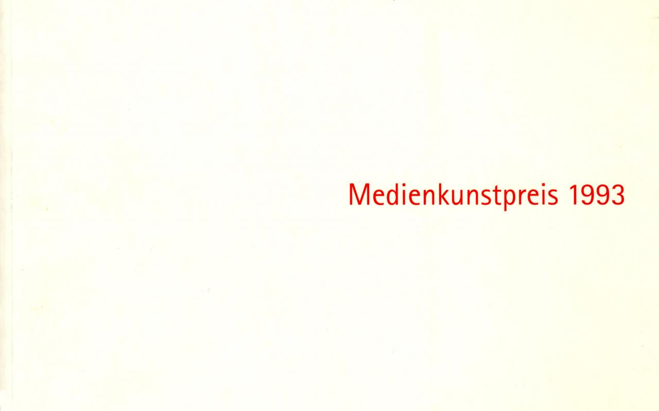 Cover der Publikation »Medienkunstpreis 1993«