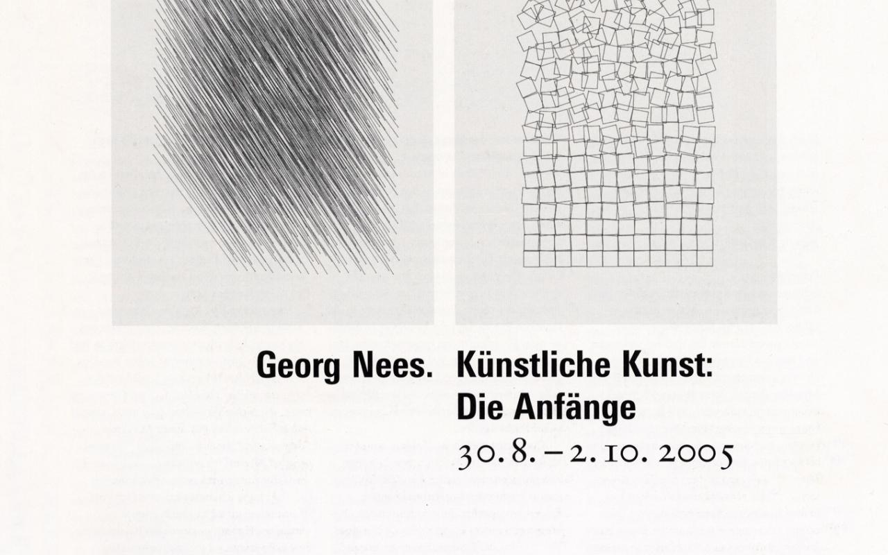 Cover der Publikation »Georg Nees: Künstliche Kunst. Die Anfänge«