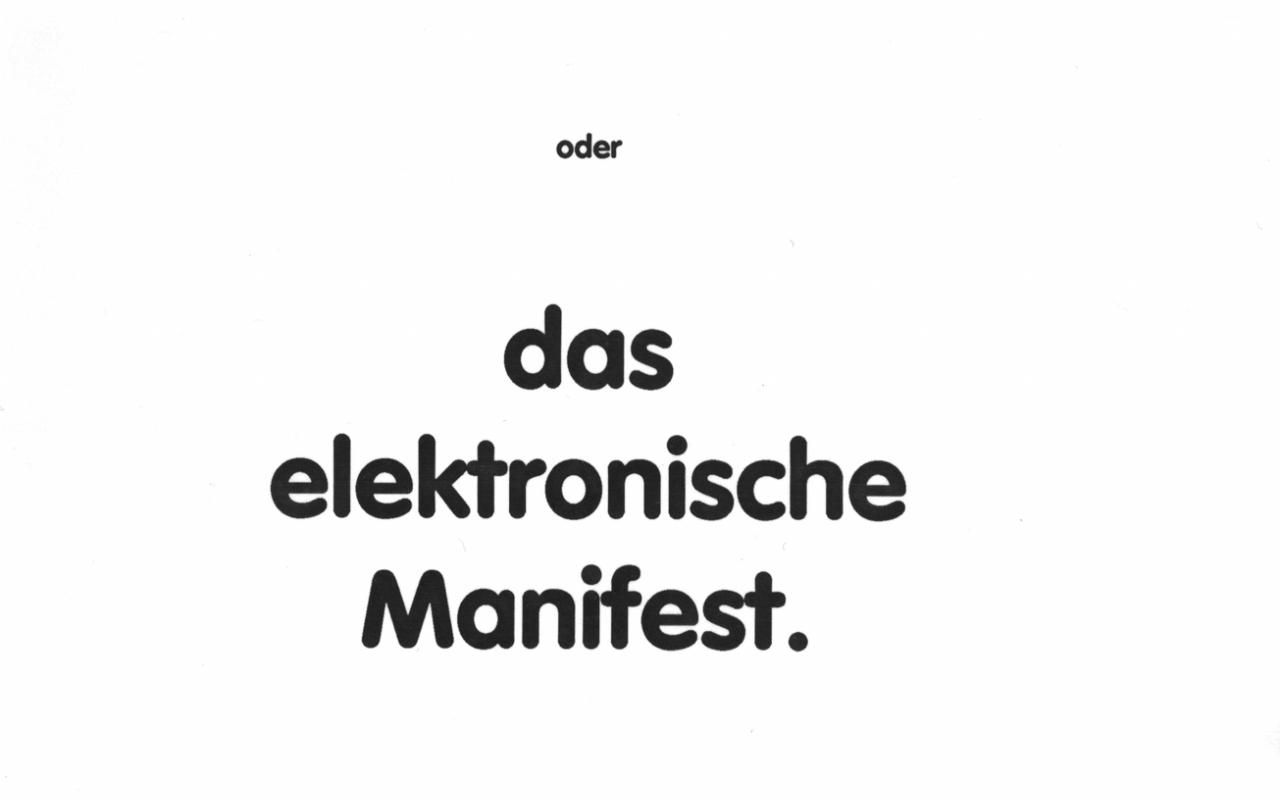 Cover of the publication »Code_X. Oder das elektronische Manifest«