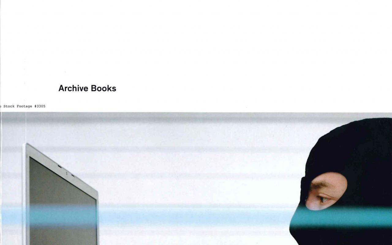 Foto auf Buchcover: Mann mit shcwarzer Sturmhaube vor einem Laptop