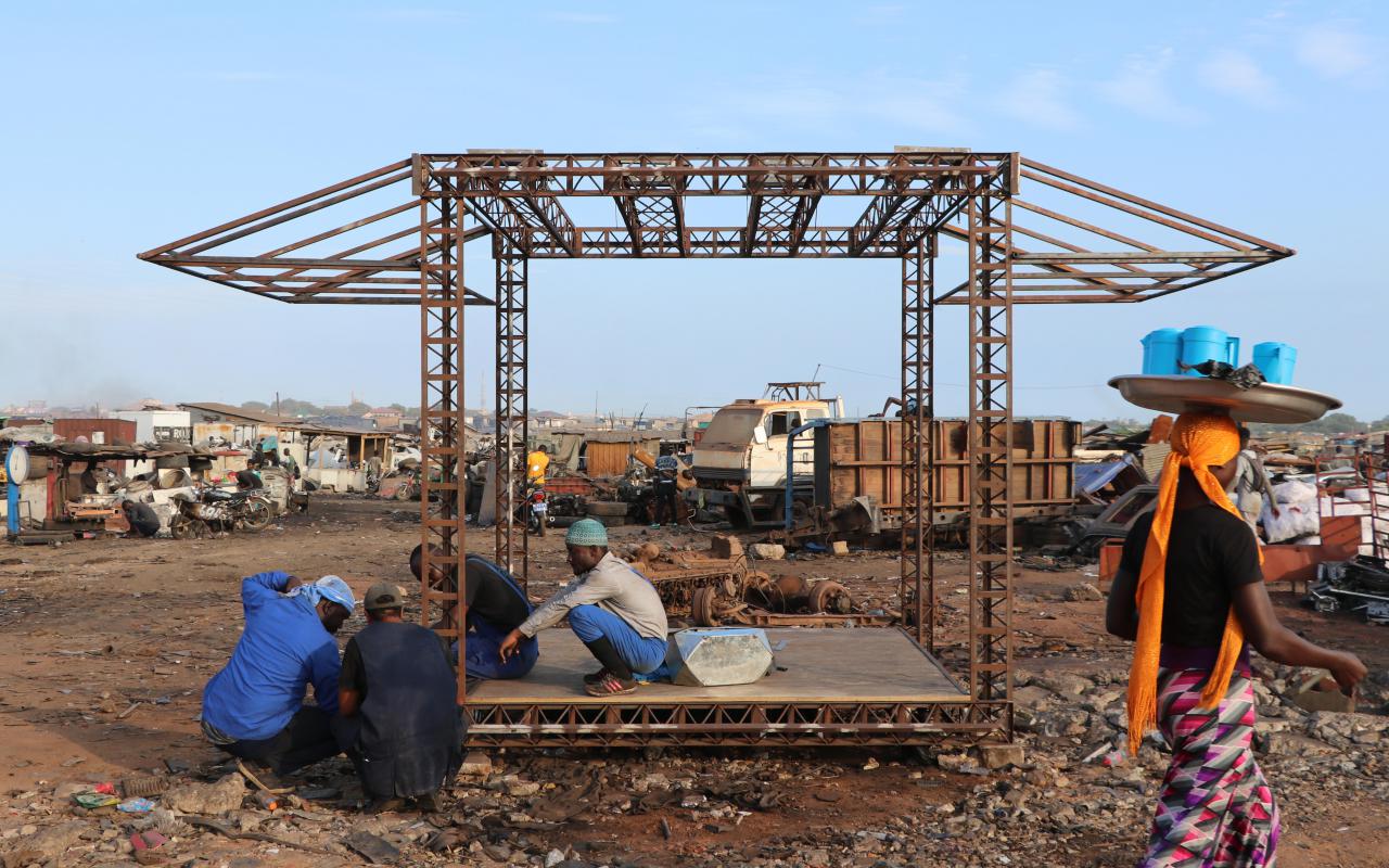 View on the Agbogbloshi junkyard in Ghana