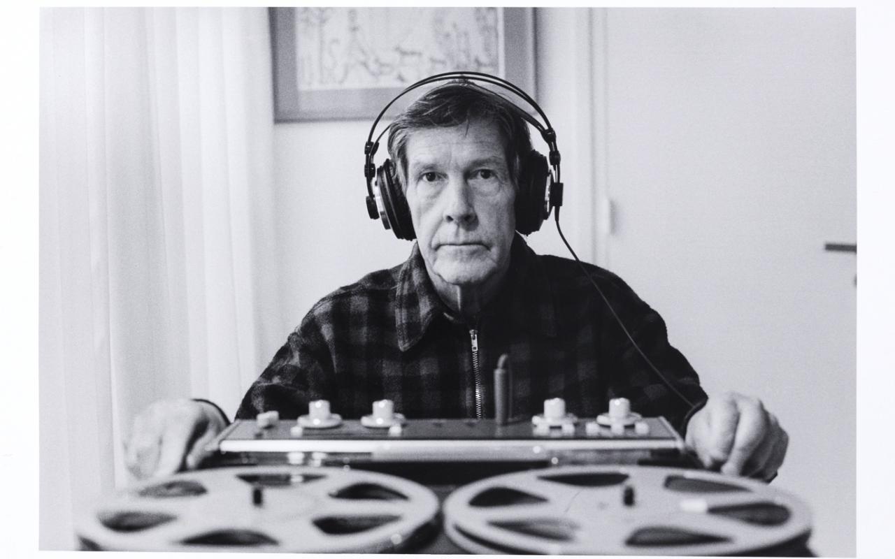 John Cage in Paris at the home of Dorothea Tanning