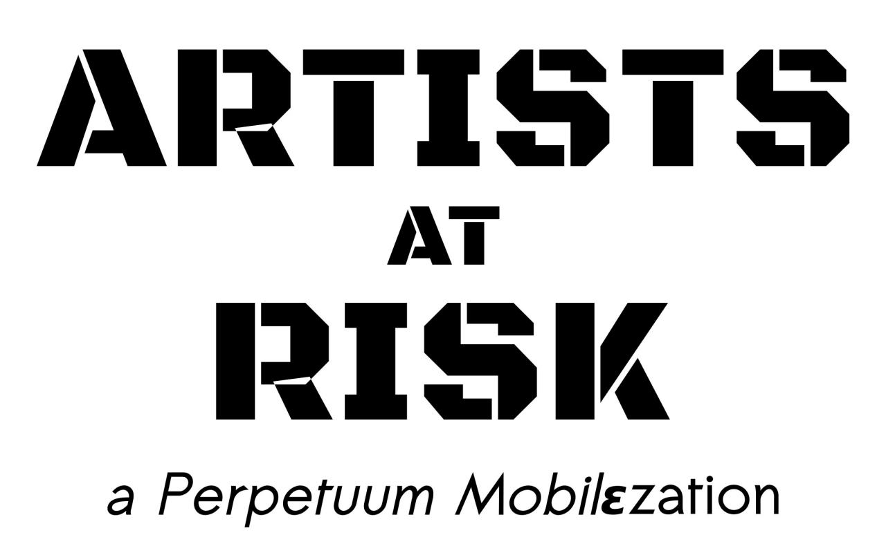 The text logo »Artists at Risk« in black on white background.