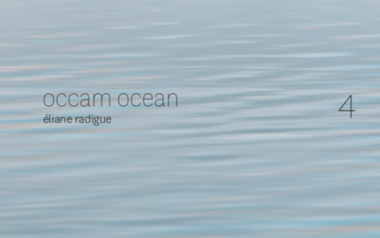 Image of a water surface as the cover of the audio CD titled »éliane radigue«
