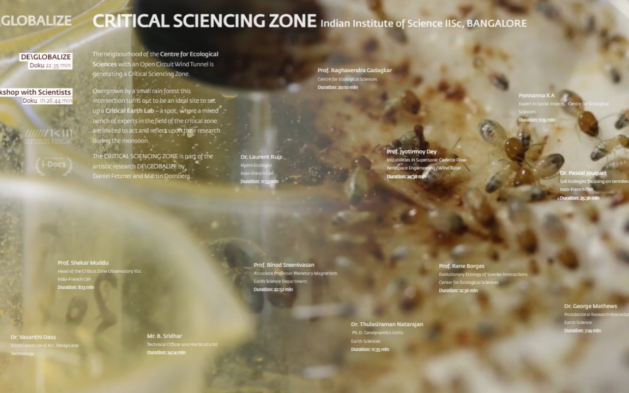 Screenshot »Critical Zones« exhibition 