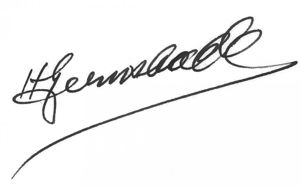 Signature of Hugo Gernsback.