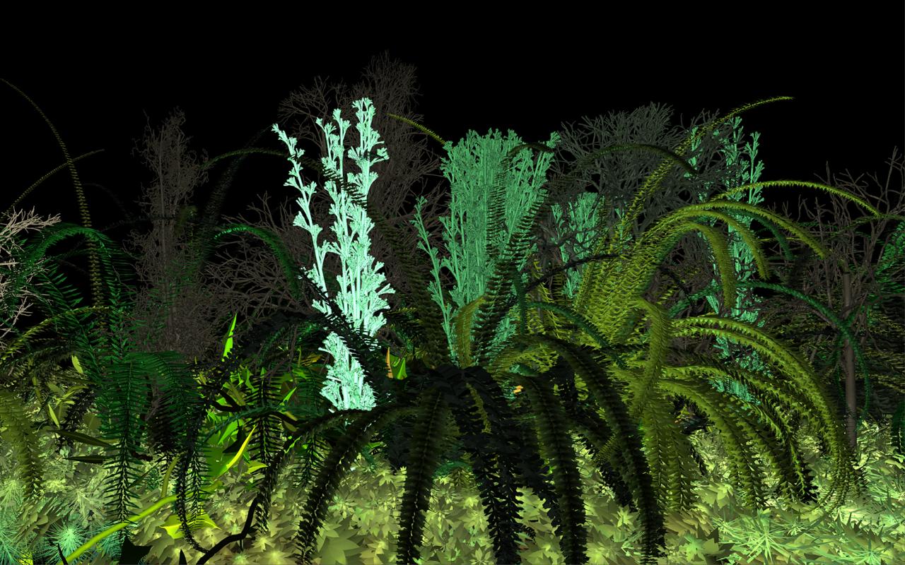 Interactive Plant Growing und der Schriftzug The Artwork as a Living System 