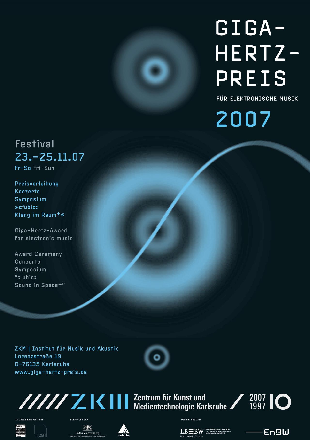  Plakat des Giga-Hertz-Preis 2007 am ZKM | Karlsruhe