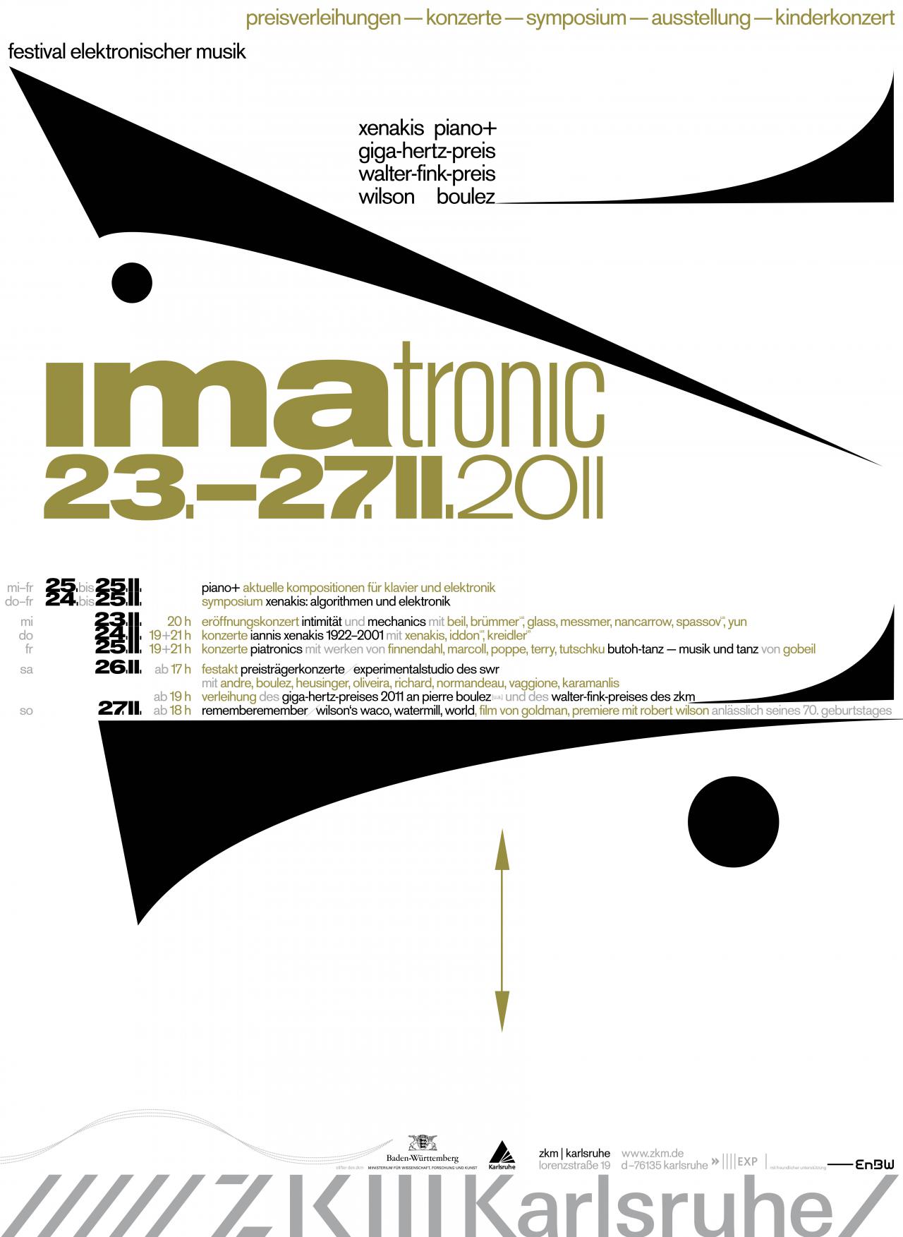Plakat des IMATRONIC 2011 am ZKM | Karlsruhe