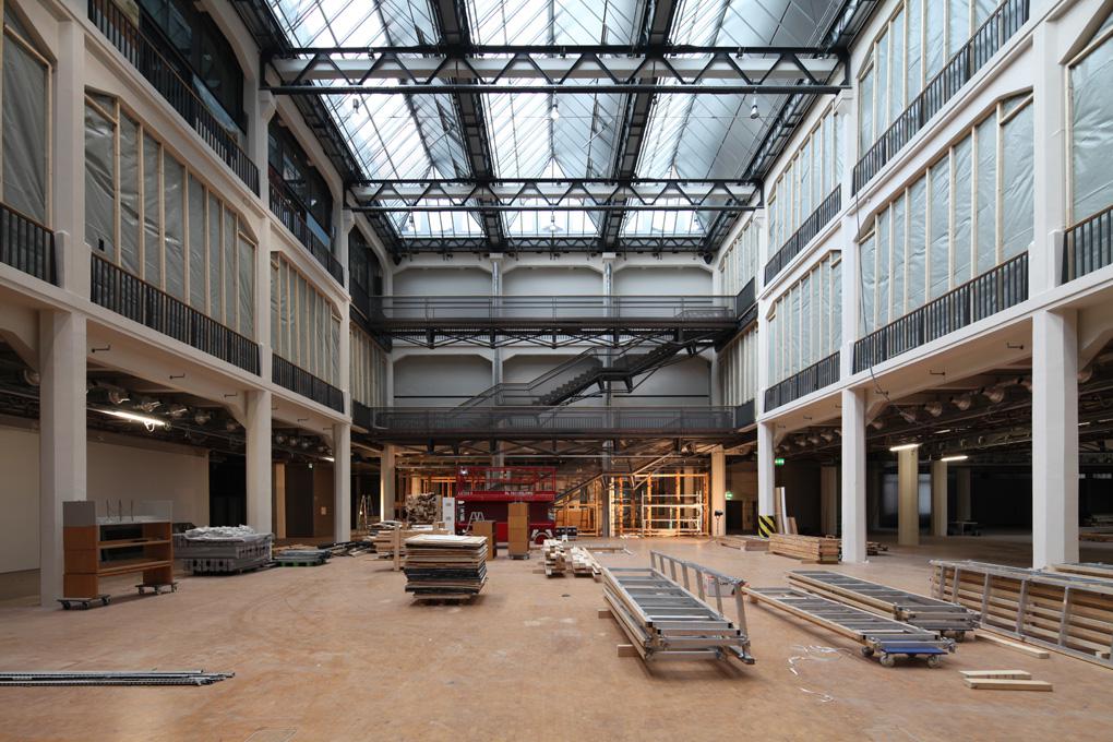 The atrium of the Media Museum as a construction site