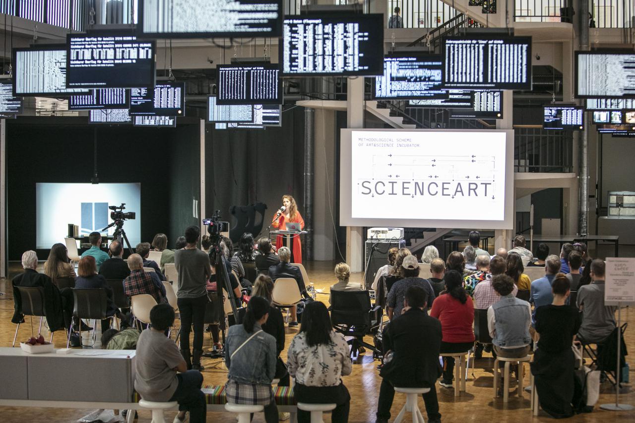 The picture shows the Open Conference about Art and Artificial Intelligence