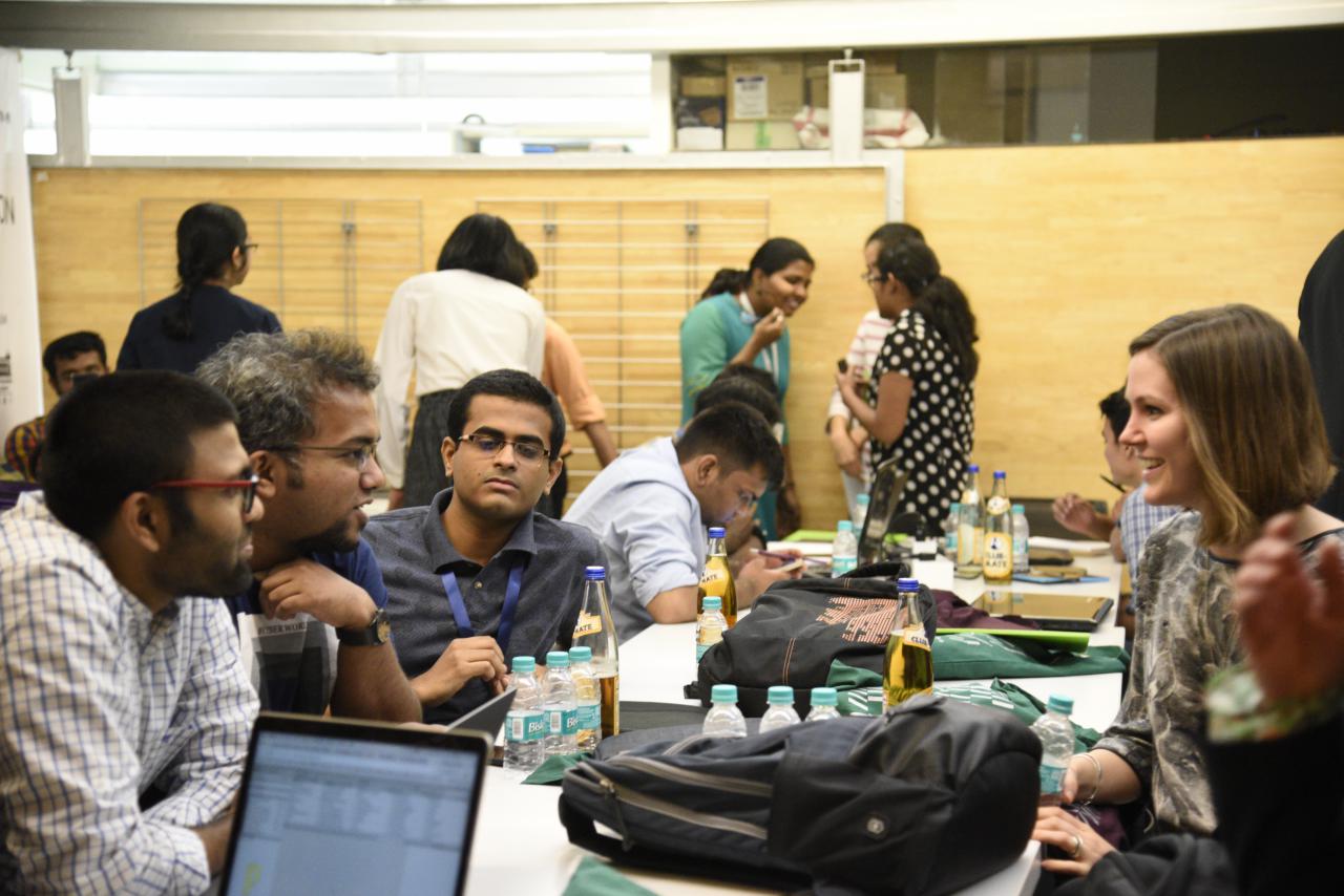 Teilnehmer des Coding Culture Hackathons in Mumbai.