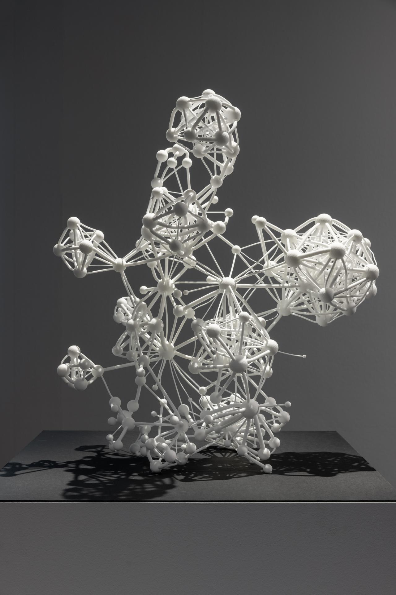 Three-dimensional sculpture of the "Flavor Network" in white