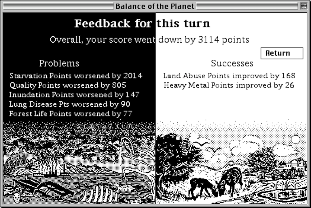 Screenshot Computerspiel "Balance of the Planet"