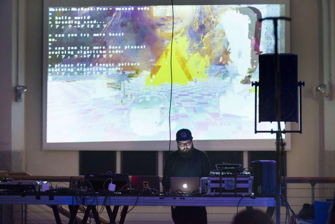 Artist Damian T. Dziwis connects live coding and artificial intelligence