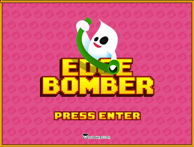 A ghost holds a green paper roll, below that it says "Edgebomber"