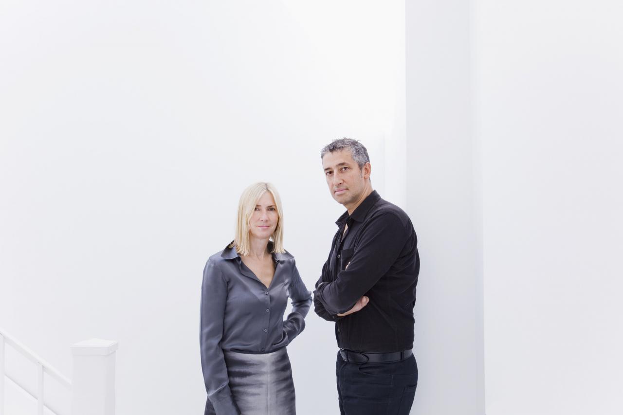 Portrait of the architectural duo Hani Rashid and Lise Anne Couture 