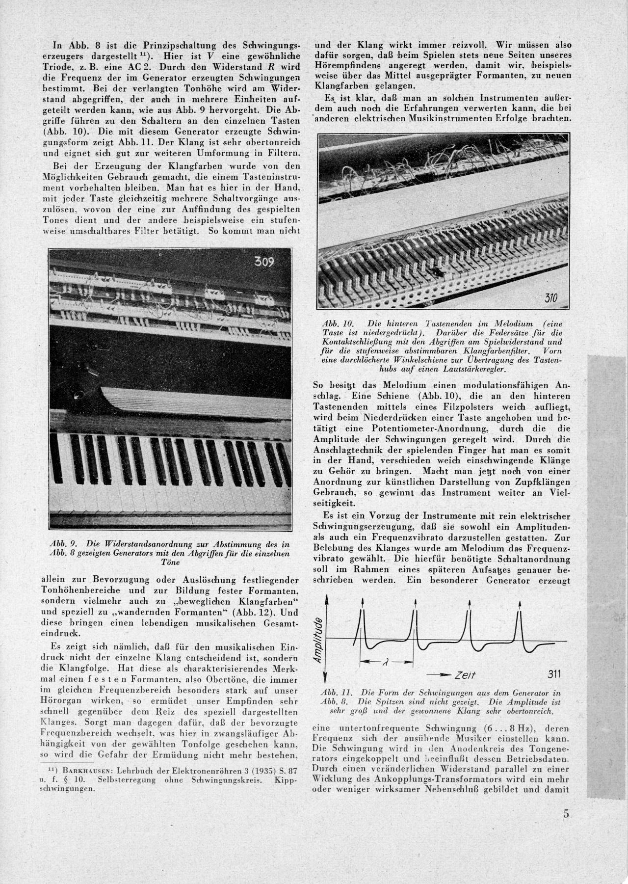 Harald Bode: »Bekannte und neue Klänge durch elektrische Musikinstrumente [Familiar and new sounds through electric musical instruments]« (1940)