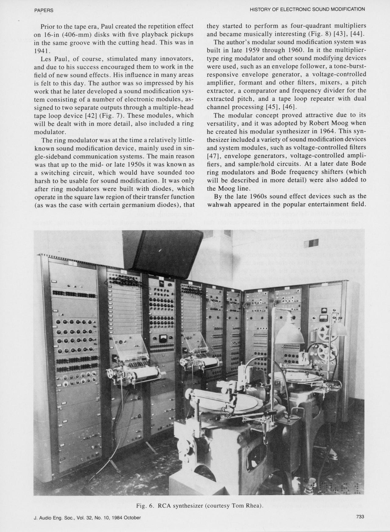 Harald Bode: »History of Electronic Sound Modification [Geschichte der elektronischen Klangveränderung]« (1984)