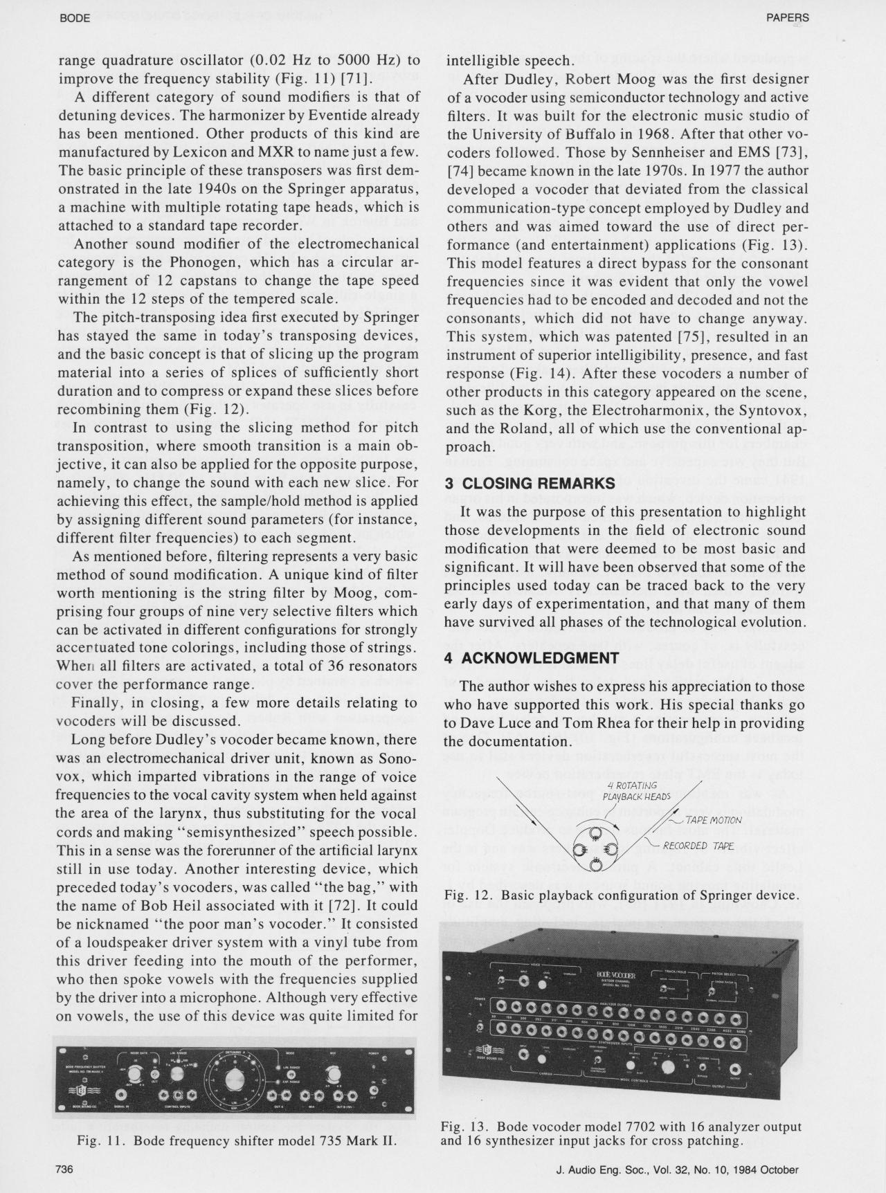 Harald Bode: »History of Electronic Sound Modification« (1984)