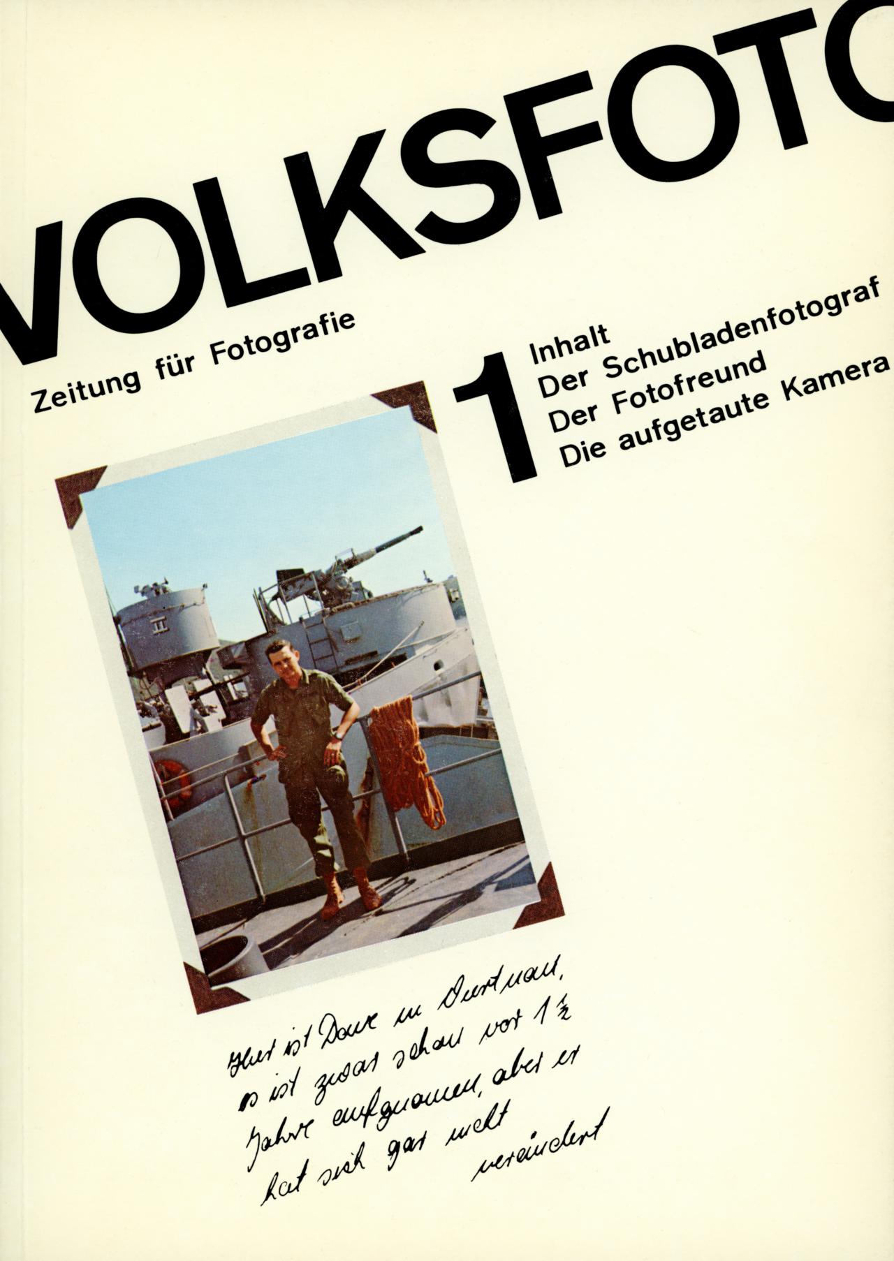 Dieter Hacker and Andreas Seltzer (ed.), folk photo. Newspaper for Photography, No. 1, 7th Producer Gallery, Berlin, 1976.