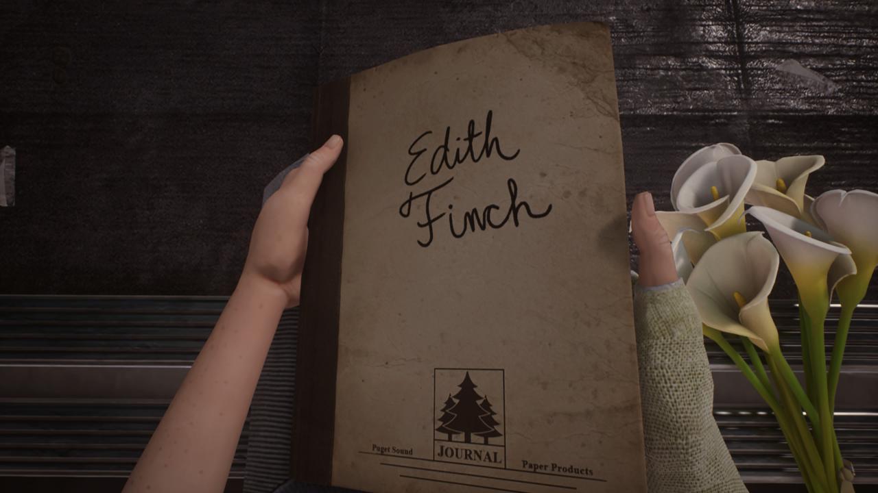 Einband des Tagebuchs von Edith Finch