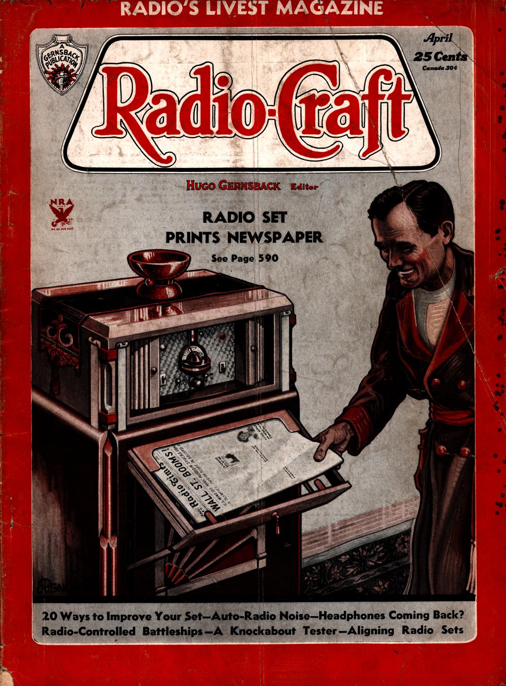 1934 - Radio-craft. and popular electronics; radio-electronics in all its phases - Vol. 5, No. 10