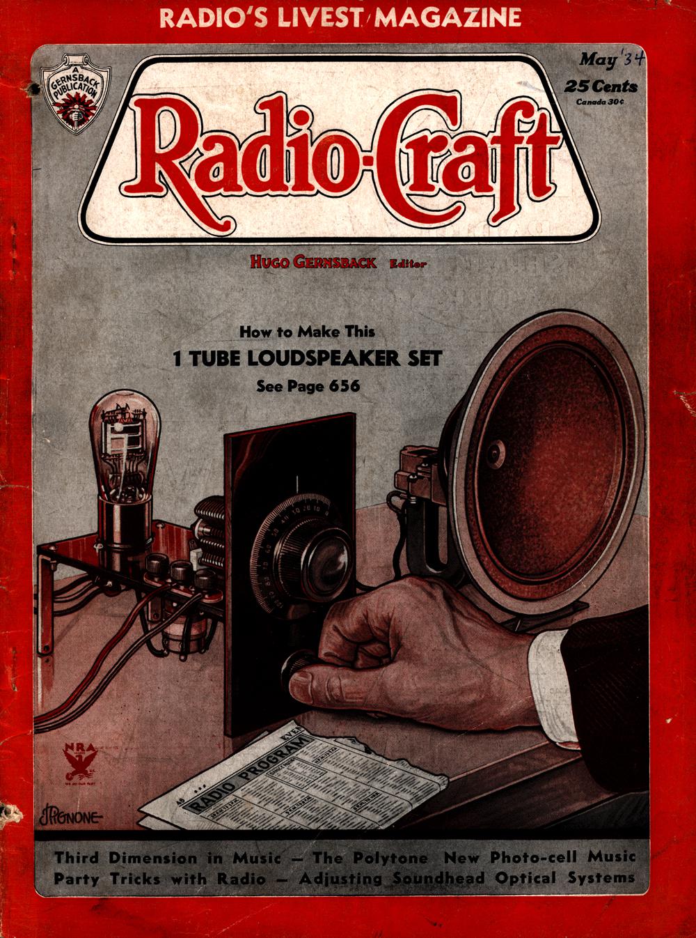 1934 - Radio-craft. and popular electronics; radio-electronics in all its phases - Vol. 5, No. 11