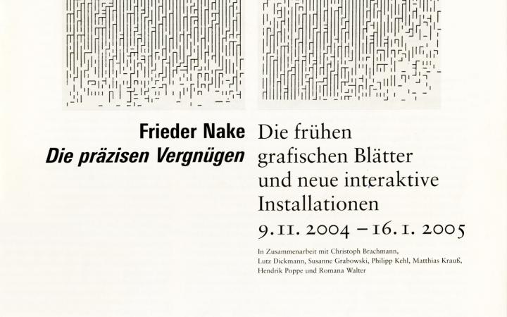 Cover of the publication »Frieder Nake: Die präzisen Vergnügen«