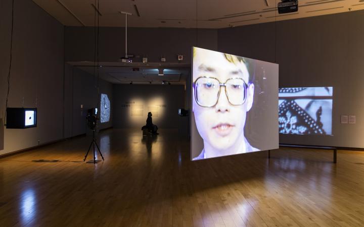 View of the exhibition »Writing the History of the Future. Signature Works of the Singular ZKM Media Art Collection«, december 17th, 2021 - april 3rd, 2022, Gwangju Museum of Art