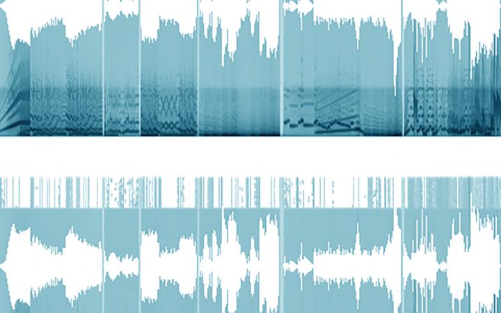 Frequenzdarstellung eines Musikstücks von Max Matthews