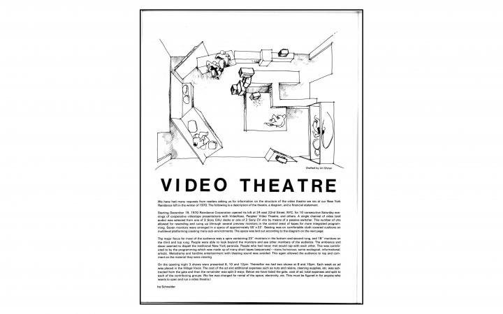 Ira Schneider, "Video Theatre", in: »Radical Software«, Vol. 2, Nr. 5, 1973