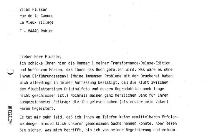 Letter from Andreas Müller Pohle to Vilém Flusser, 16.09.1983
