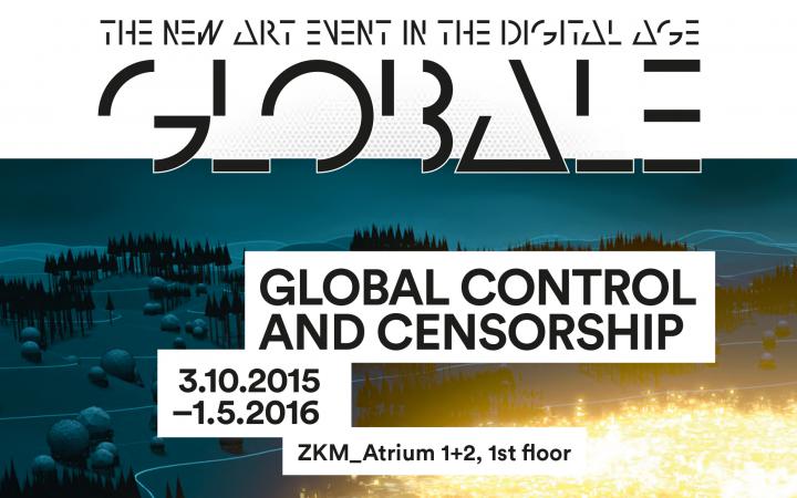 Cover of the exhibition brochure  »Global Control and Censorship«